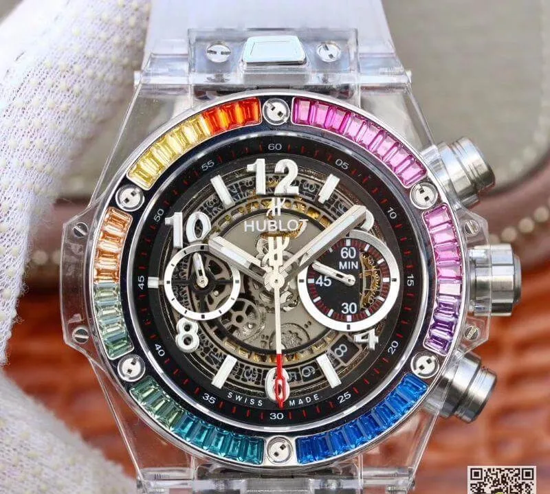 Hublot Big Bang Unico 411.JX.4802.RT Mechanical Watches 1:1 Best Edition Replica Watch Swiss ETA1242 Rubber Strap